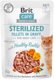 BRIT Care Cat GF STERILIZED Rabbit Królik Sos 85g