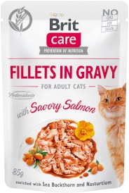 BRIT Care Cat GF Adult Savory Salmon Łosoś Sos 85g - Zdjęcie główne