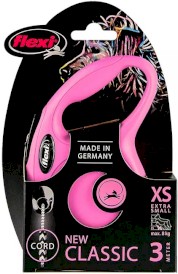 FLEXI NEW CLASSIC Smycz sznurowa XS / 3m różowa - Zdjęcie nr 2