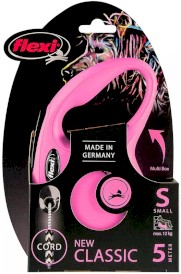 FLEXI NEW CLASSIC Smycz sznurowa S / 5m różowa - Zdjęcie nr 2