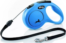 FLEXI NEW CLASSIC Smycz sznurowa M / 5m niebieska