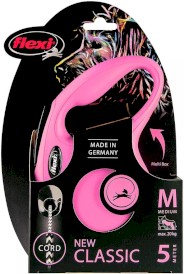 FLEXI NEW CLASSIC Smycz sznurowa M / 5m różowa - Zdjęcie nr 2