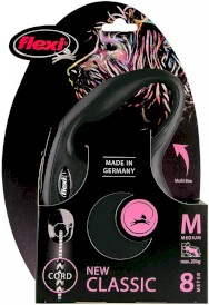 FLEXI NEW CLASSIC Smycz sznurowa M / 8m czarna - Zdjęcie nr 2