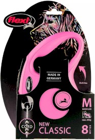 FLEXI NEW CLASSIC Smycz sznurowa M / 8m różowa - Zdjęcie nr 2