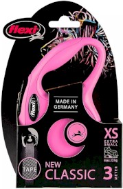 FLEXI NEW CLASSIC Smycz taśmowa XS / 3m różowa - Zdjęcie nr 3