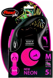 FLEXI NEW NEON Smycz taśmowa M / 5m różowa - Zdjęcie nr 2