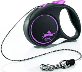 FLEXI BLACK Design Smycz sznurowa XS / 3m różowa - Zdjęcie główne