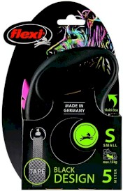 FLEXI BLACK Design Smycz taśmowa S / 5m różowa - Zdjęcie nr 2