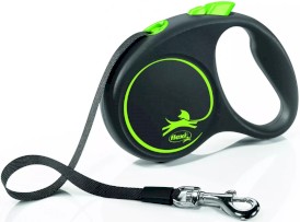 FLEXI BLACK Design Smycz taśmowa S / 5m zielona - Zdjęcie główne