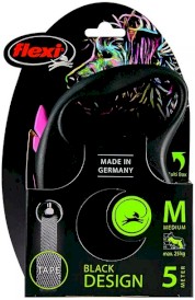 FLEXI BLACK Design Smycz taśmowa M / 5m różowa - Zdjęcie nr 2