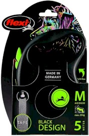 FLEXI BLACK Design Smycz taśmowa M / 5m zielona - Zdjęcie nr 2