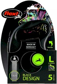 FLEXI BLACK Design Smycz taśmowa L / 5m czarna - Zdjęcie nr 2