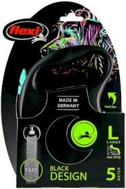 FLEXI BLACK Design Smycz taśmowa L / 5m niebieska - Zdjęcie nr 2