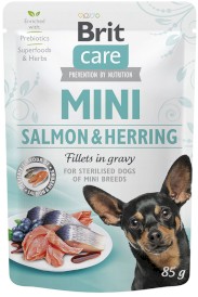 Brit Care MINI Sterilised Salmon / Herring Łosoś Śledź 85g - Zdjęcie główne