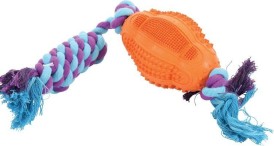 ZOLUX DENTAL Piłka Rugby Kauczukowa ze sznurem 11cm - Zdjęcie główne