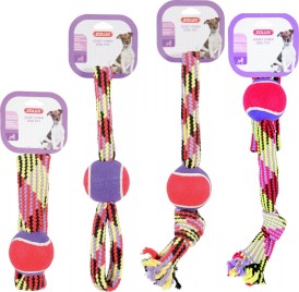 ZOLUX Zabawka sznurowa Uchwyt z piłką tenisową 40cm - Zdjęcie nr 3