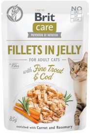 BRIT Care Cat GF Trout / Cod Pstrąg Dorsz Galaretka 85g