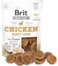 BRIT JERKY Snack CHICKEN Meaty Coins Kurczak Owady 80g - Zdjęcie nr 2