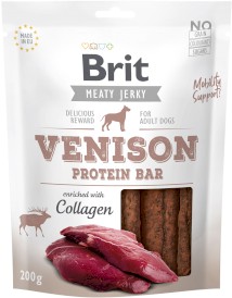 BRIT JERKY Snack VENISON Protein Bar Dziczyzna 200g - Zdjęcie główne