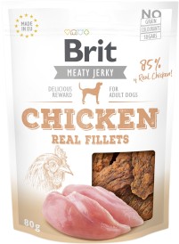 BRIT JERKY Snack CHICKEN Real Fillets Kurczak 80g - Zdjęcie główne