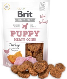 BRIT JERKY Snack PUPPY TURKEY Meaty Coins Indyk Dynia 80g - Zdjęcie nr 2