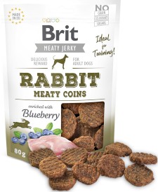 BRIT JERKY Snack RABBIT Meaty Coins Królik Borówki 80g - Zdjęcie nr 2