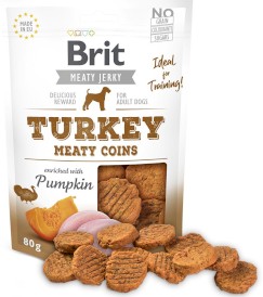 BRIT JERKY Snack TURKEY Meaty Coins Indyk Dynia 80g - Zdjęcie nr 2