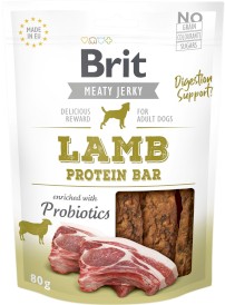 BRIT JERKY Snack LAMB Protein Bar Jagnięcina Probiotyki 80g - Zdjęcie główne