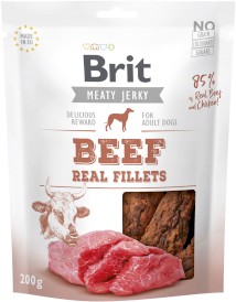 BRIT JERKY Snack BEEF Real Fillets Wołowina 200g - Zdjęcie główne