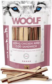 WOOLF Long Chicken Cod Sandwich Kurczak Dorsz 100g - Zdjęcie główne