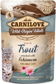 CARNILOVE CAT Pouch Trout Echinacea PSTRĄG 85g - Zdjęcie główne