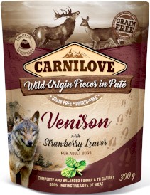 CARNILOVE DOG Pouch Venison Strawberry DZICZYZNA 300g - Zdjęcie główne