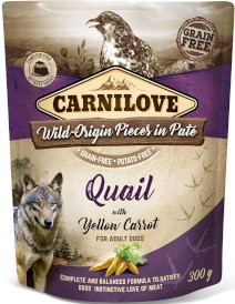 CARNILOVE DOG Pouch Quail Yellow Carrot PRZEPIÓRKA 300g - Zdjęcie główne