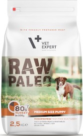 Vet Expert RAW PALEO Medium Puppy Monoprotein Turkey 2,5kg