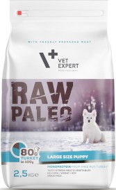 Vet Expert RAW PALEO Large Puppy Monoprotein Turkey 2,5kg