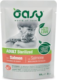 OASY Lifestage Kot ADULT Sterilized Salmon Łosoś 85g