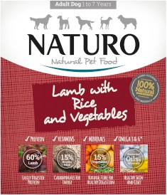 NATURO Adult Dog Jagnięcina Ryż Warzywa tacka 400g - Zdjęcie główne