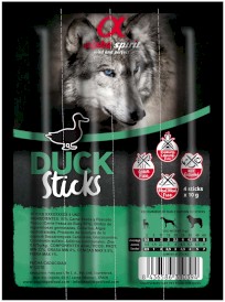 ALPHA SPIRIT Duck Sticks Dog Kaczka Paluszki 4x10g