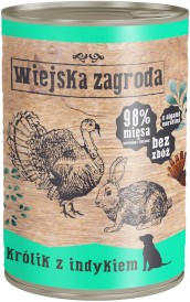 WIEJSKA ZAGRODA Królik z Indykiem bez zbóż 400g - Zdjęcie nr 2
