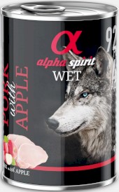 ALPHA SPIRIT Wet Dog Pork Apple Wieprzowina Jabłko 400g