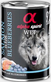 ALPHA SPIRIT Wet Dog Salmon Blueberries Łosoś Jagody 400g - Zdjęcie główne