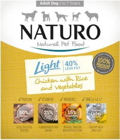 NATURO Adult Dog Light Kurczak Ryż Warzywa 12x400g - Zdjęcie główne