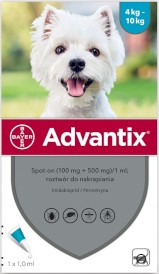 ADVANTIX Spot-On M Pies 4-10kg 1szt. *ODBIÓR WŁASNY, ZLECENIE KURIERA*