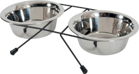 ZOLUX Zestaw 2 Miski Inox 350ml + Stojak metalowy - Zdjęcie główne