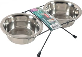 ZOLUX Zestaw 2 Miski Inox 350ml + Stojak metalowy - Zdjęcie nr 3