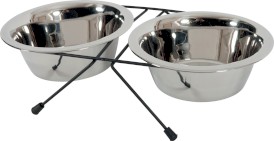 ZOLUX Zestaw 2 Miski Inox 700ml + Stojak metalowy - Zdjęcie główne
