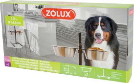ZOLUX Zestaw 2 Miski 24,5cm + Stojak regulowany - Zdjęcie nr 2