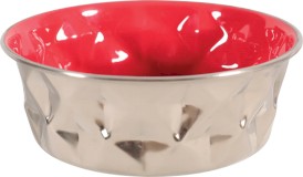 ZOLUX Miska Inox Diamond czerwona 550ml - Zdjęcie główne