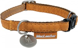 ZOLUX Obroża regulowana Mac Leather Żółta 20mm