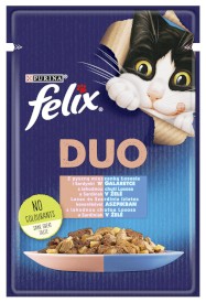 PURINA FELIX DUO Łosoś Sardynki 85g - Zdjęcie główne